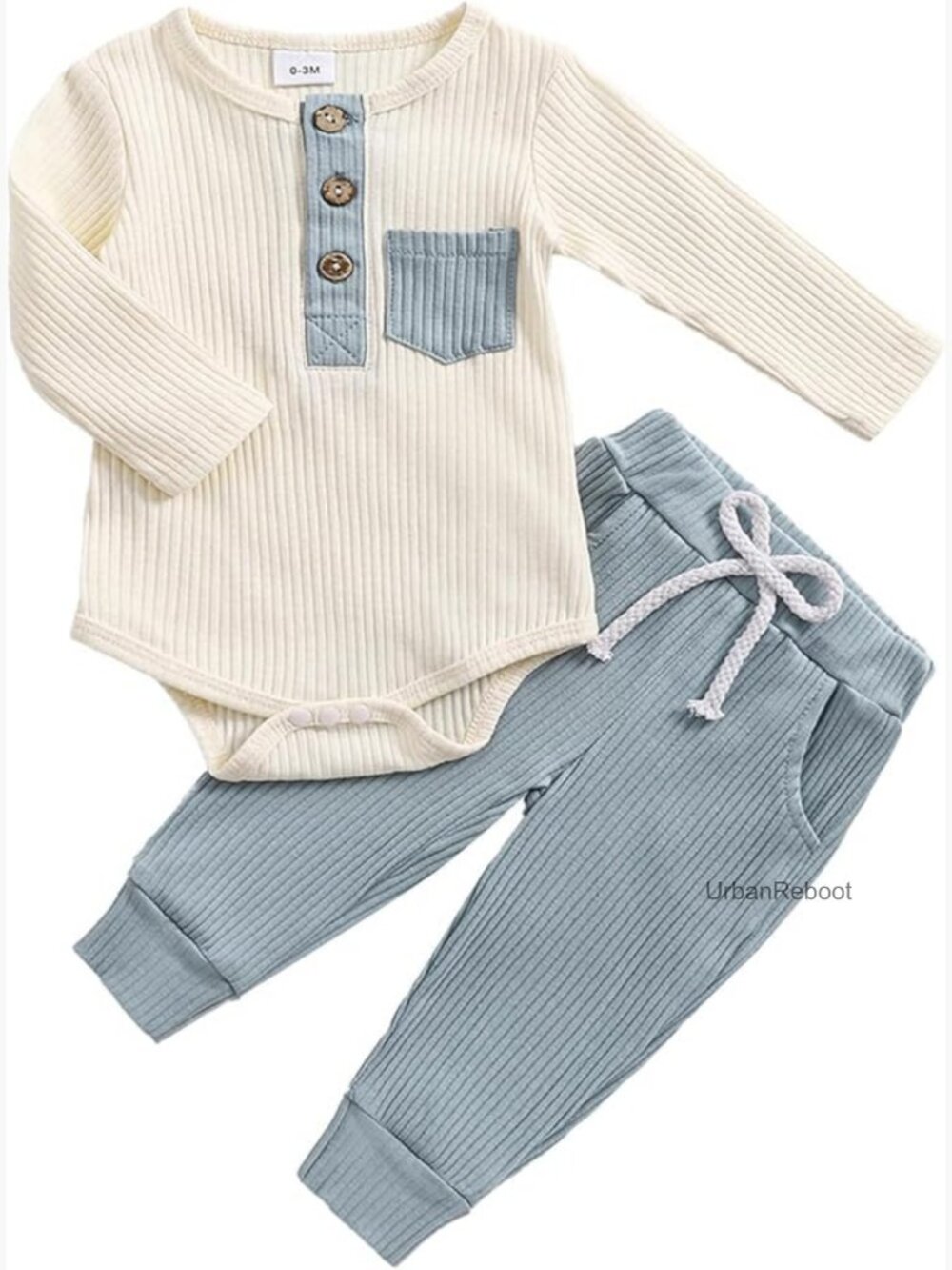 Baby Knitted Long Sleeve Romper and Pants Set Fall Outfit